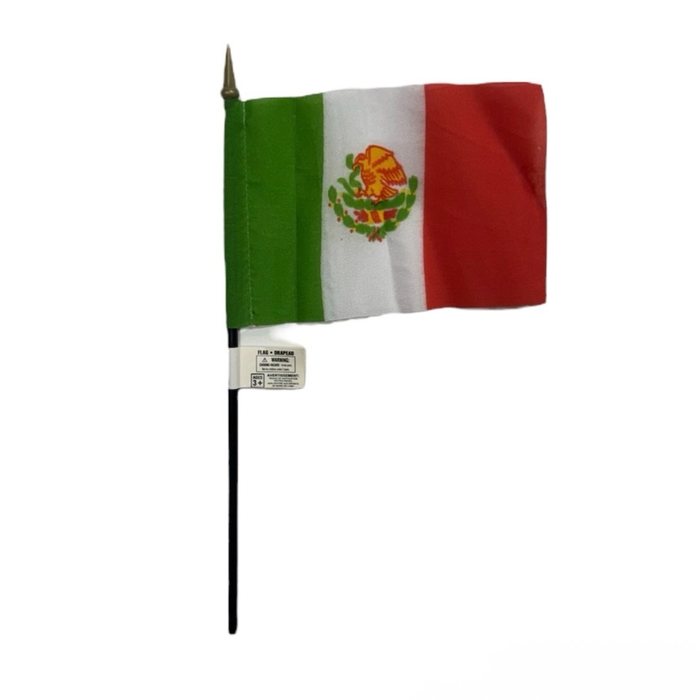 Amscan small Mexican flag on stick brand new in perfect condition never used!